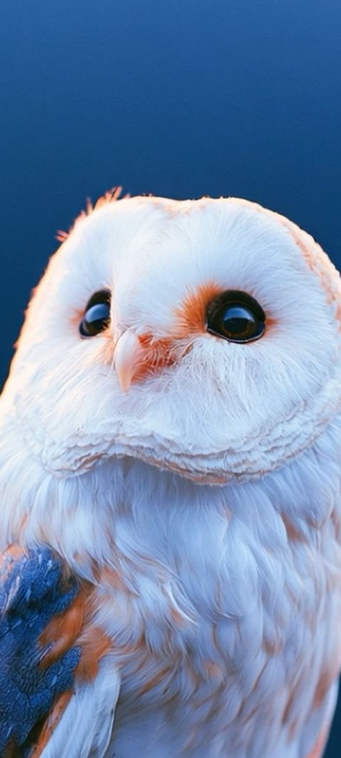 Barn Owl Gaze live wallpaper by ScreenLux playing on a phone