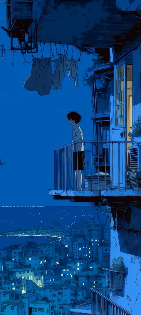 Balcony Blues — Summer wallpaper for iPhone and Android by ScreenLux