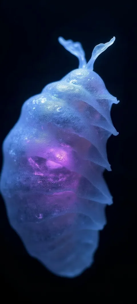 Bioluminescent Sea Creature — Purple live wallpaper for iPhone and Android by ScreenLux