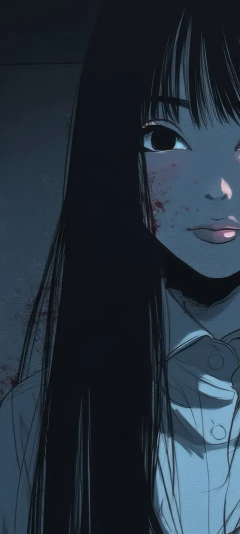 Bloody Beauty — Horror wallpaper for iPhone and Android by ScreenLux