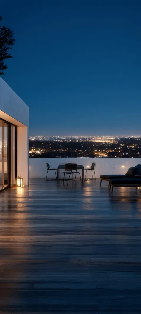Cityscape Terrace — Nature wallpaper for iPhone and Android by ScreenLux