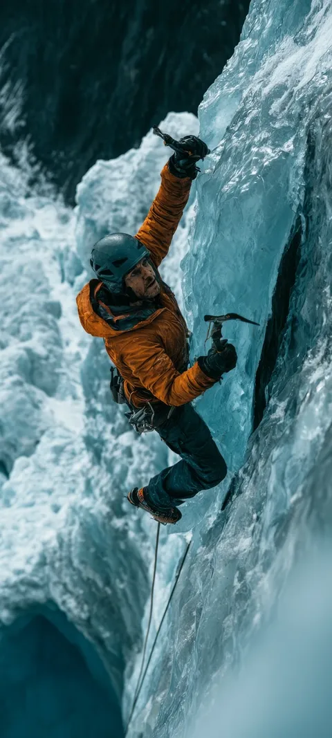 Climb — Winter wallpaper for iPhone and Android by ScreenLux