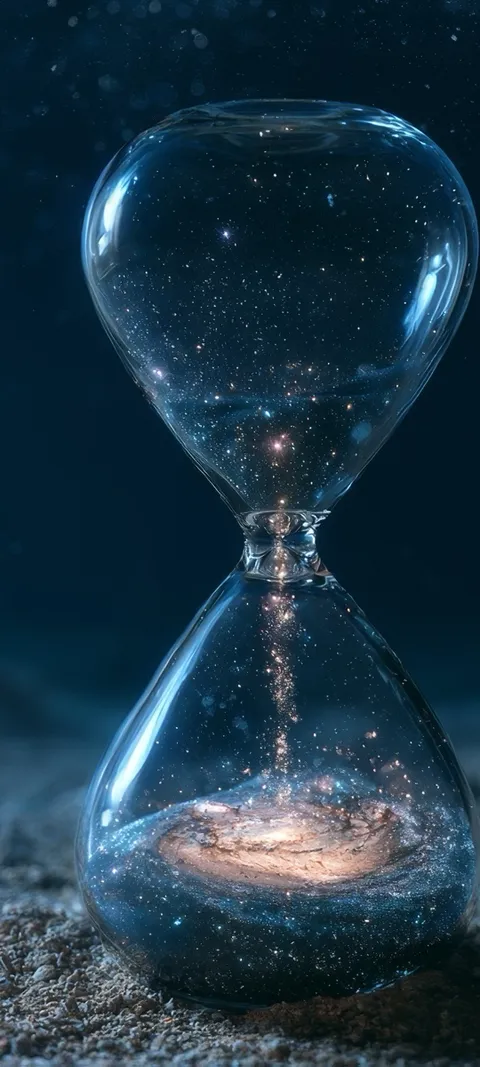 Cosmic Hourglass — Space wallpaper for iPhone and Android by ScreenLux