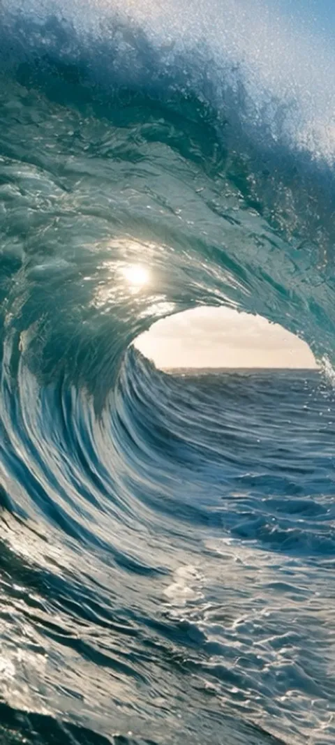 Crashing Sea Tunnel — Android live wallpaper for iPhone and Android by ScreenLux