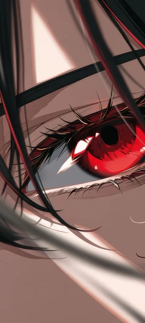 Crimson Gaze — Anime wallpaper for iPhone and Android by ScreenLux