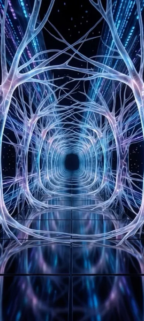 Digital Neuron Tunnel — Android live wallpaper for iPhone and Android by ScreenLux
