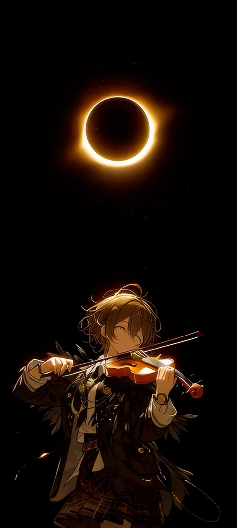 Eclipse Melody — Gold wallpaper for iPhone and Android by ScreenLux
