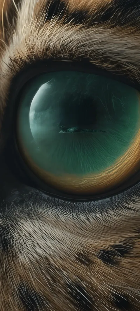 Emerald Gaze — Animals wallpaper for iPhone and Android by ScreenLux