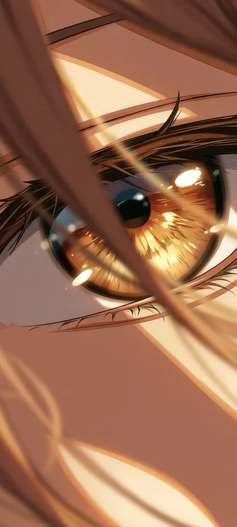 Golden Anime Eye — Gold wallpaper for iPhone and Android by ScreenLux
