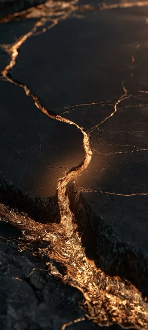 Golden Vein Stone — Gold wallpaper for iPhone and Android by ScreenLux