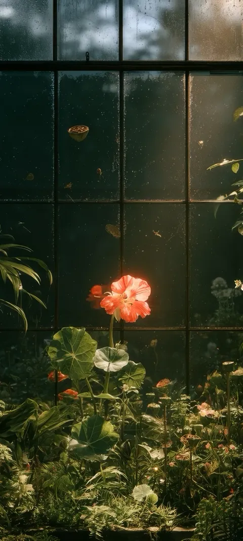Greenhouse Bloom — Fall wallpaper for iPhone and Android by ScreenLux