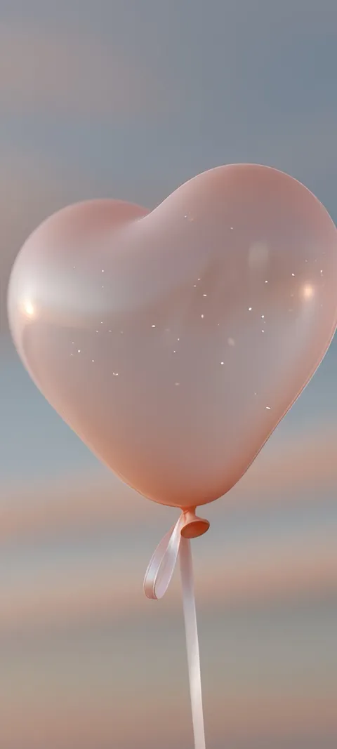 Heart Balloon — Cute & Kawaii wallpaper for iPhone and Android by ScreenLux