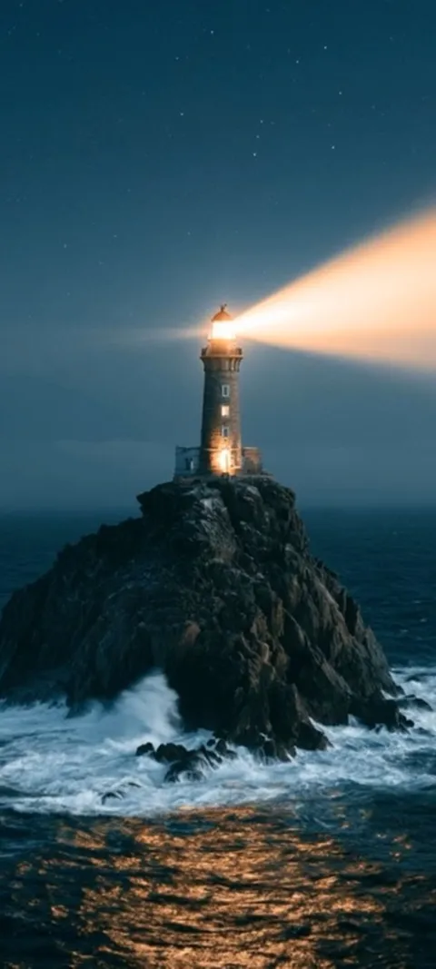 Lighthouse Night Beacon — Live live wallpaper for iPhone and Android by ScreenLux