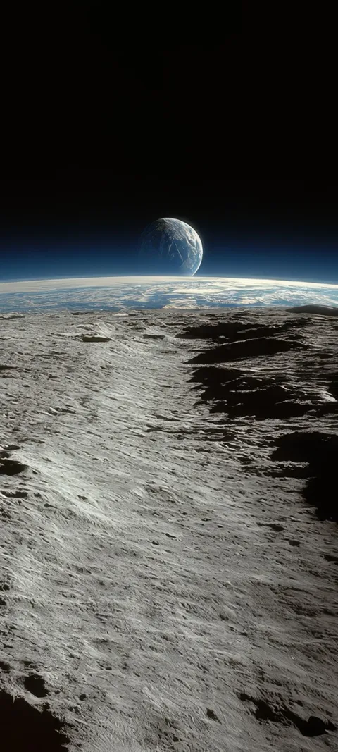 Lunar Surface — Space wallpaper for iPhone and Android by ScreenLux