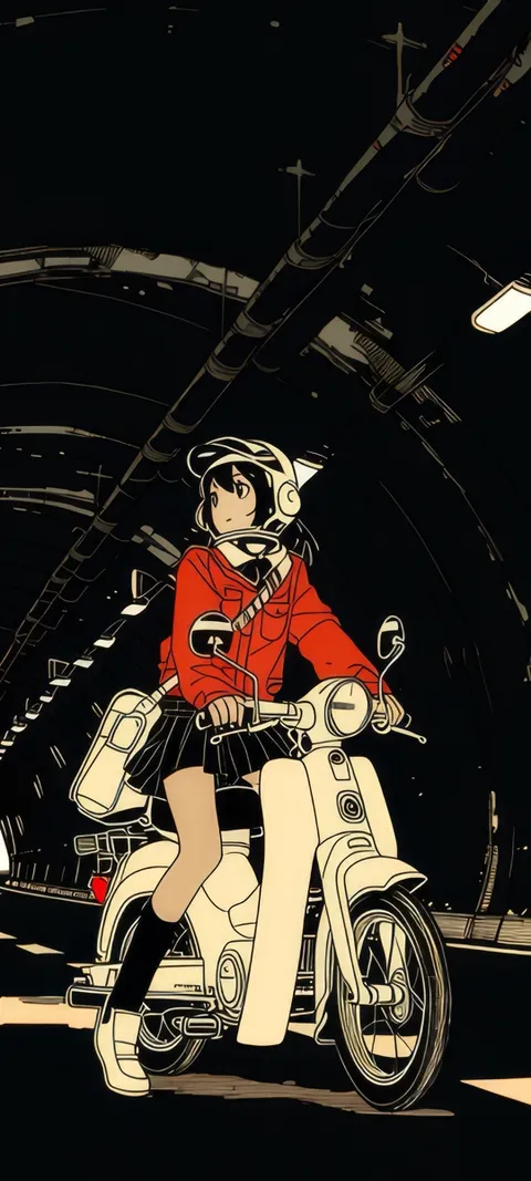 Manga Rider — Cute & Kawaii wallpaper for iPhone and Android by ScreenLux