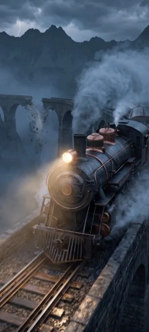 Mountain Train Journey — Live live wallpaper for iPhone and Android by ScreenLux