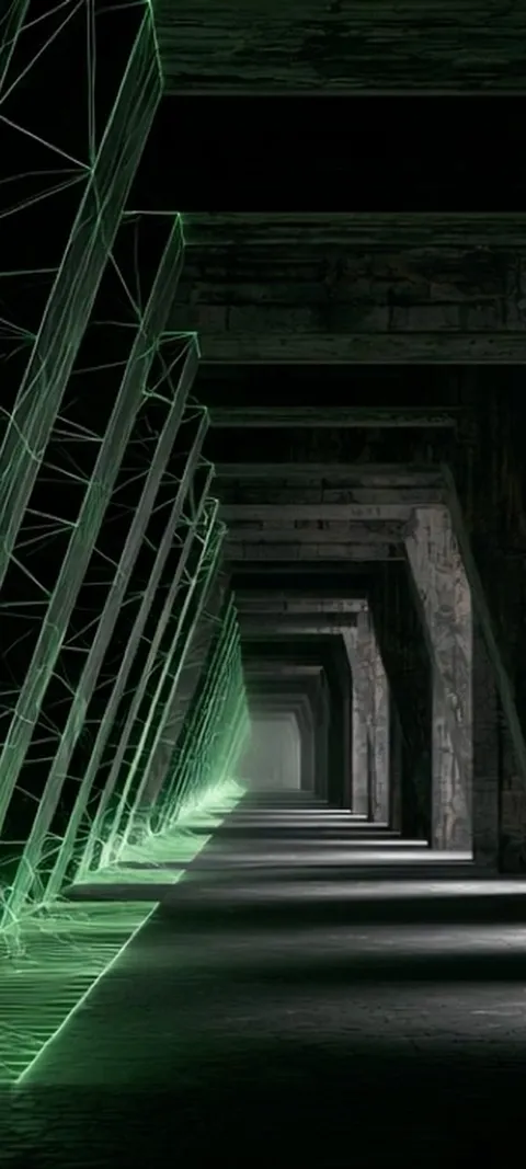 Neon Grid Tunnel — Android live wallpaper for iPhone and Android by ScreenLux