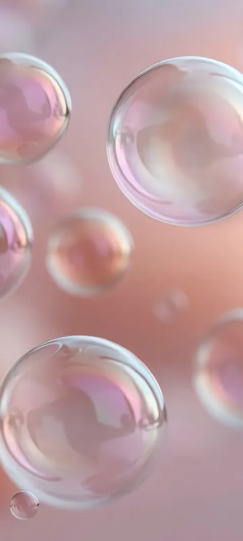 Pink Bubbles — Easter wallpaper for iPhone and Android by ScreenLux