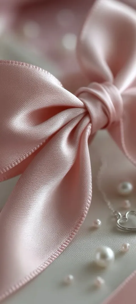Pink Ribbon — Cute & Kawaii wallpaper for iPhone and Android by ScreenLux