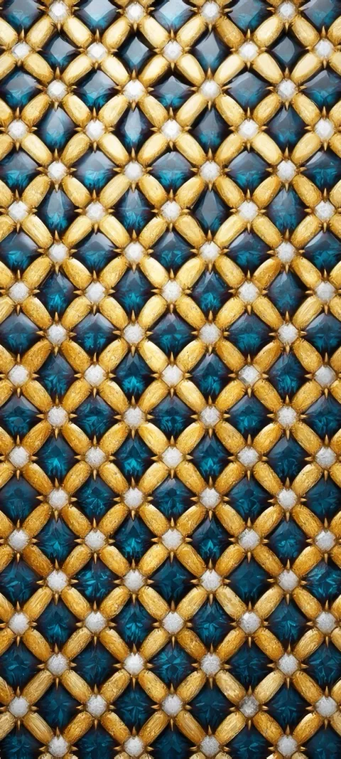 Quilted Jewels — Gold wallpaper for iPhone and Android by ScreenLux