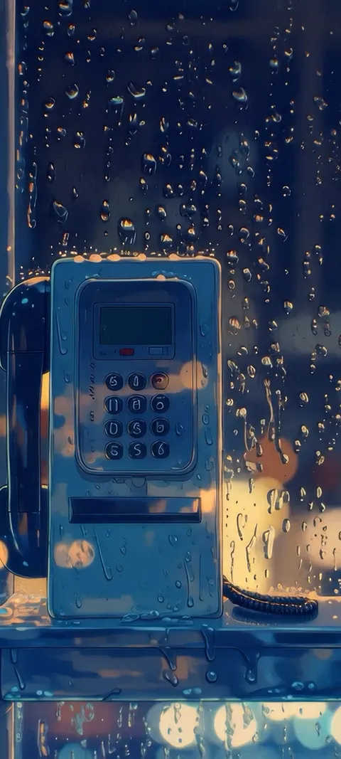 Rainy Phone — Gold wallpaper for iPhone and Android by ScreenLux
