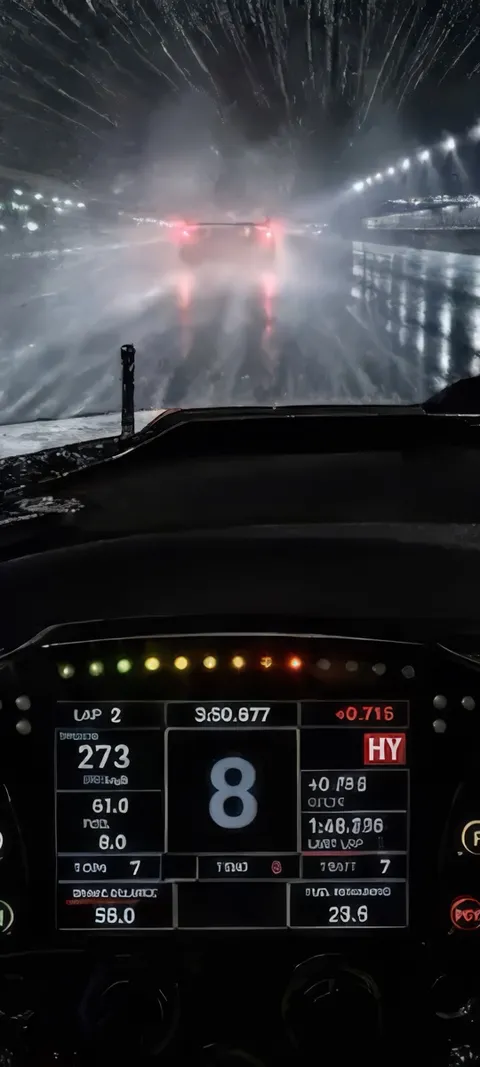 Rainy Race — Dark wallpaper for iPhone and Android by ScreenLux