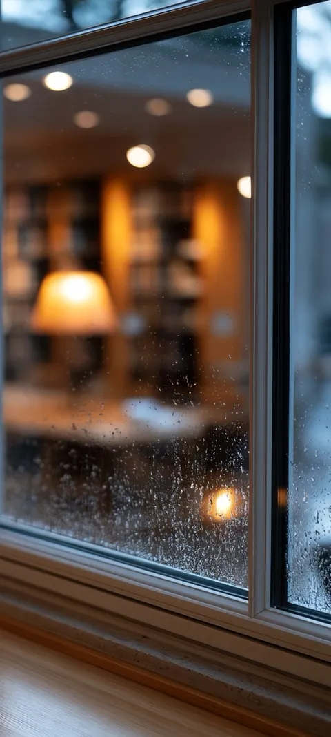 Rainy Window — Fall wallpaper for iPhone and Android by ScreenLux
