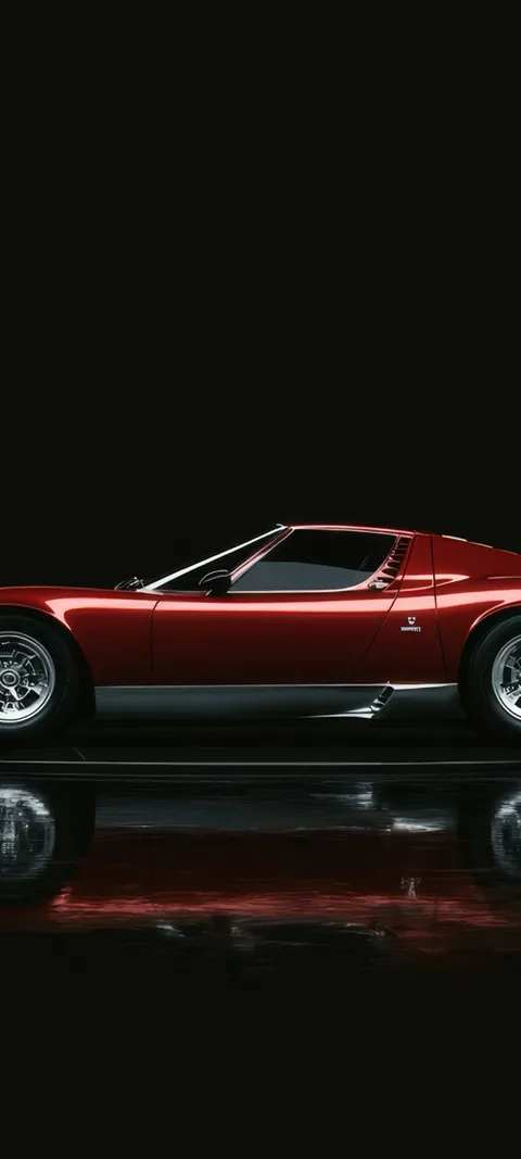 Red Sports Car — Red wallpaper for iPhone and Android by ScreenLux