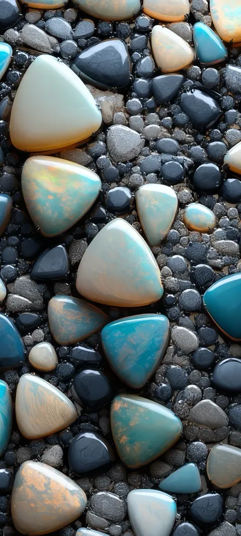 River Gemstones — Nature wallpaper for iPhone and Android by ScreenLux