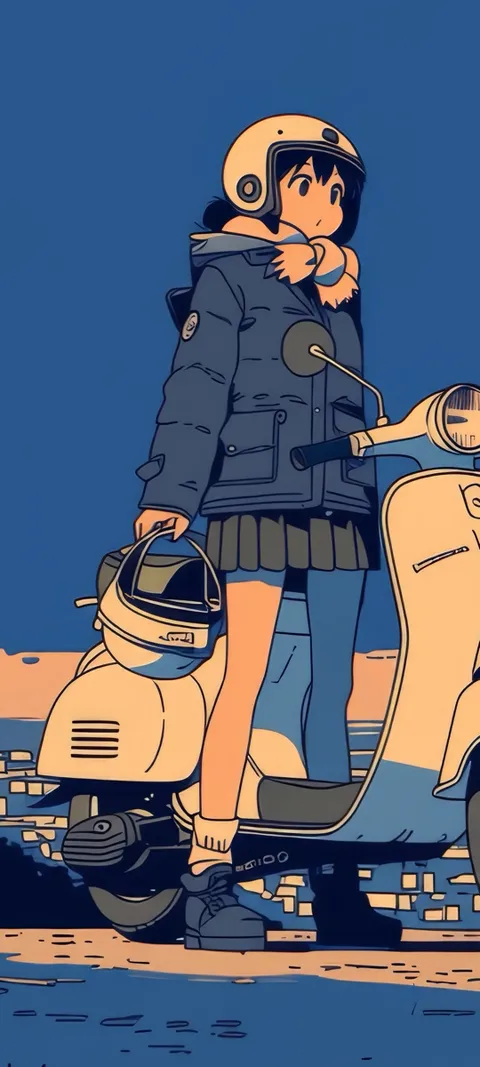 Scooter — Cute & Kawaii wallpaper for iPhone and Android by ScreenLux