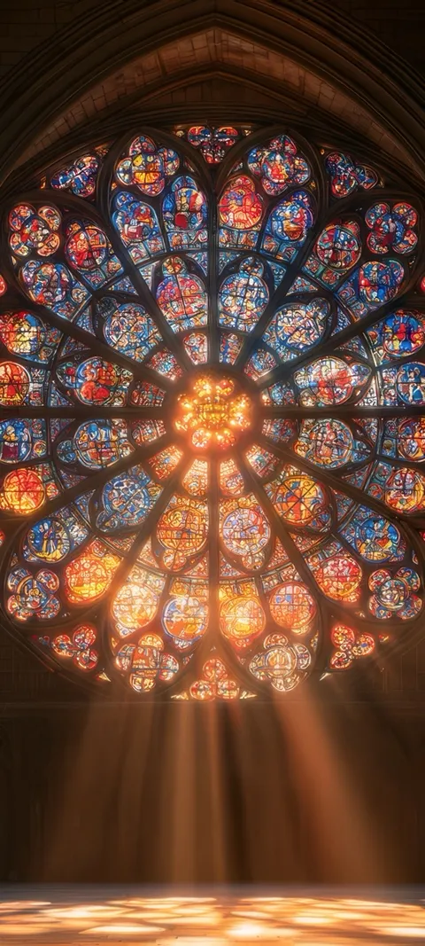 Stained Glass Radiance — Horror wallpaper for iPhone and Android by ScreenLux