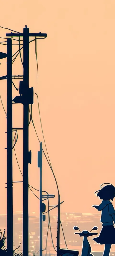 Sunset Ride — Fall wallpaper for iPhone and Android by ScreenLux