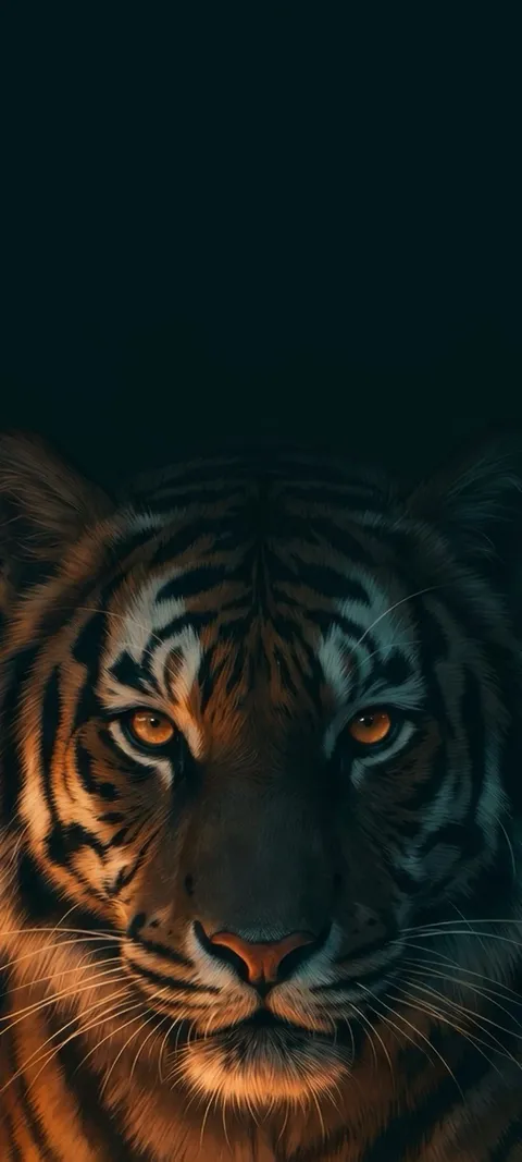 Tiger's Gaze — Gold wallpaper for iPhone and Android by ScreenLux