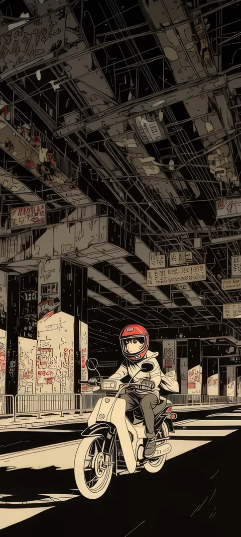 Urban Riders — Retro wallpaper for iPhone and Android by ScreenLux