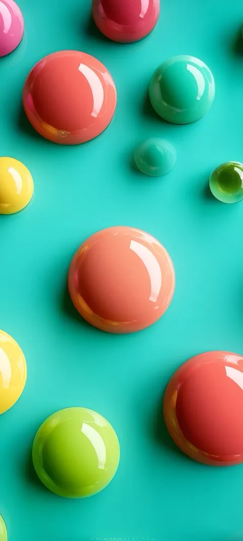 Vibrant Bubbles — Cute & Kawaii wallpaper for iPhone and Android by ScreenLux