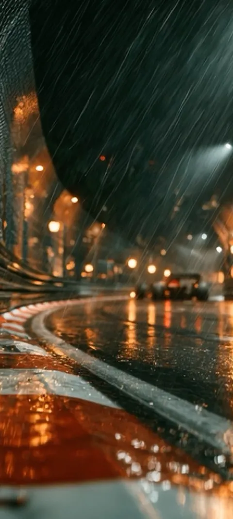 Wet Urban Circuit — Live live wallpaper for iPhone and Android by ScreenLux