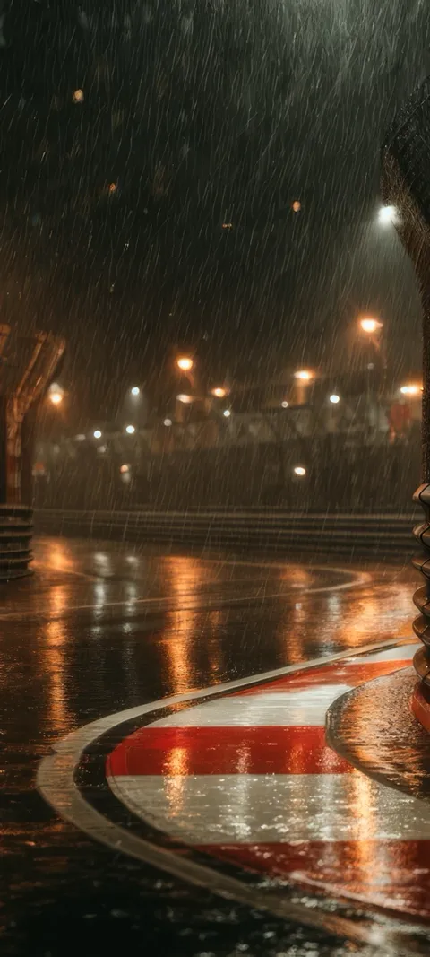 Wet Urban Track — City wallpaper for iPhone and Android by ScreenLux